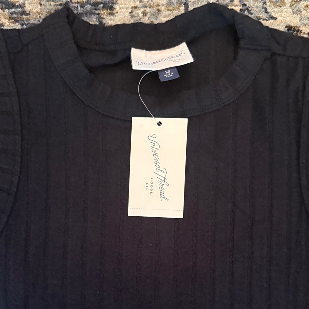 Universal Thread Black Ribbed Knit dress